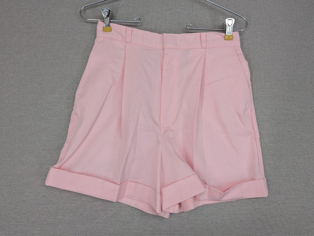 Vintage Cheryl Tiegs Cuffed Shorts Size 10 High Waisted USA Pink -0925F125